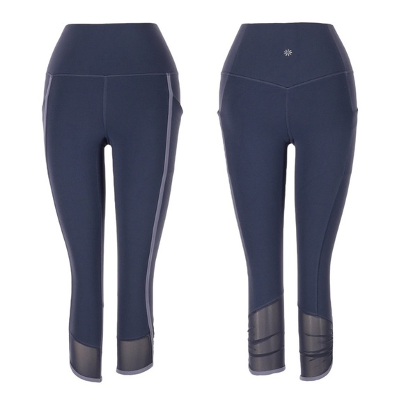 Athleta Pants - Athleta Salutation Stash Pocket II Capri Leggings 2X NWT PowerVita Mesh Workout